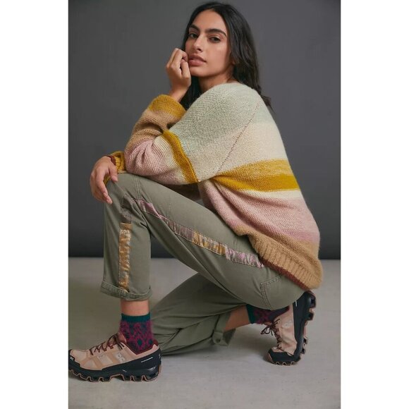 Anthropologie Pilcro Wanderer Utility Pants Women's Size 26 Green Camping Hiking - Picture 2 of 14